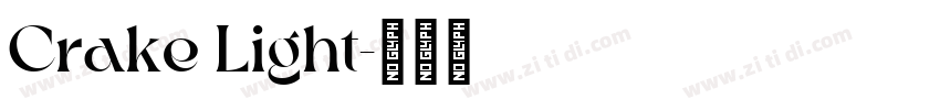 Crake Light字体转换